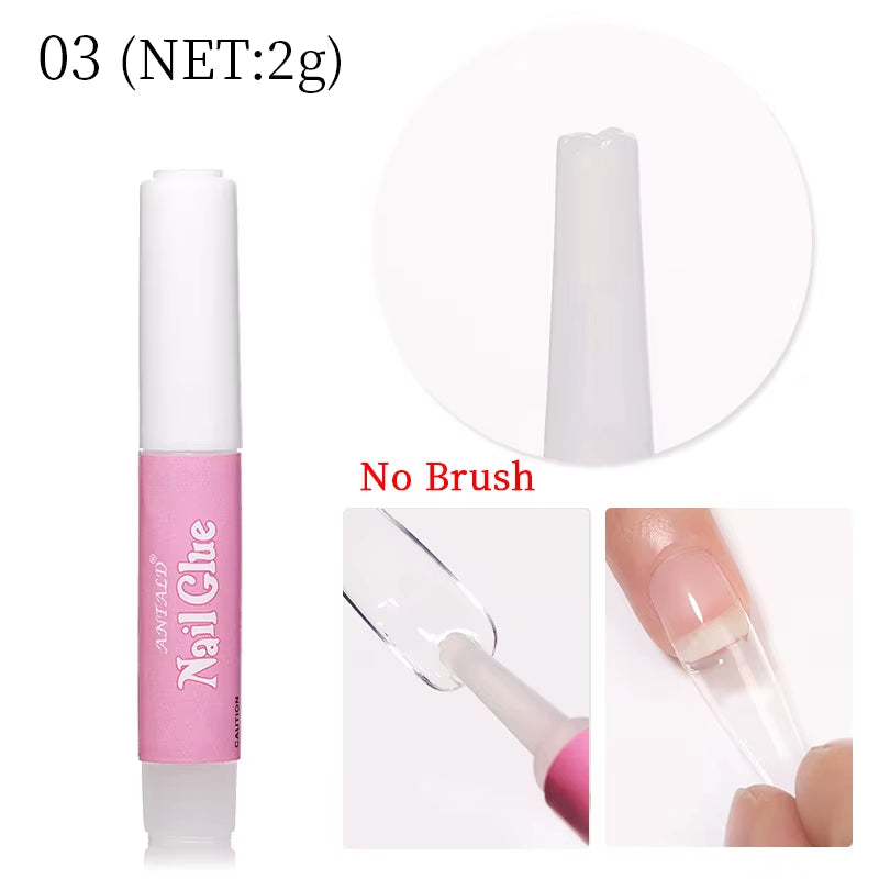 New Fast Drying Nail Glue for Acrylic False Nails 3D Rhinestone Decoration Professional Glue Extension Manicure Adhesive Tools