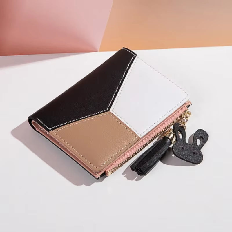 2024 New Women'S Wallet PU Leather Women'S Wallet Made of Leather Women Purses Card Holder Foldable Portable Lady Coin Purses