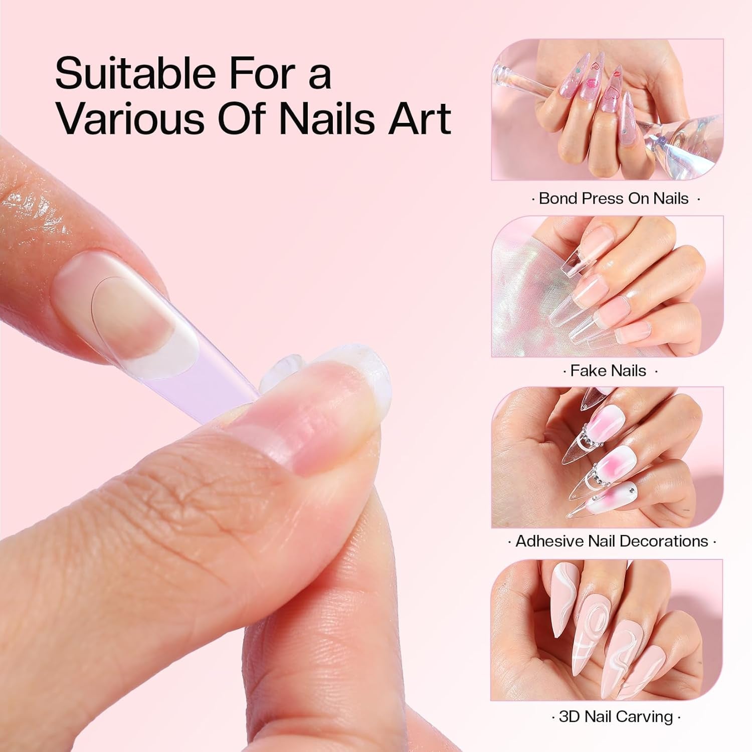 Solid Gel Nail Glue: 15G Solid Nail Glue Gel for Press Ons Clear Gel Strong U V Nail Glue for Acrylic Nails Tip Nail Extension Gel Nail Charm Glue - Need U V Light Cured