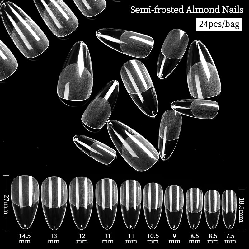 Press on Nail Art False Nails Fake Nails Coffin Gel Nails Extension System Full Cover Short Nail Soft Gel Tips Accessories Tool