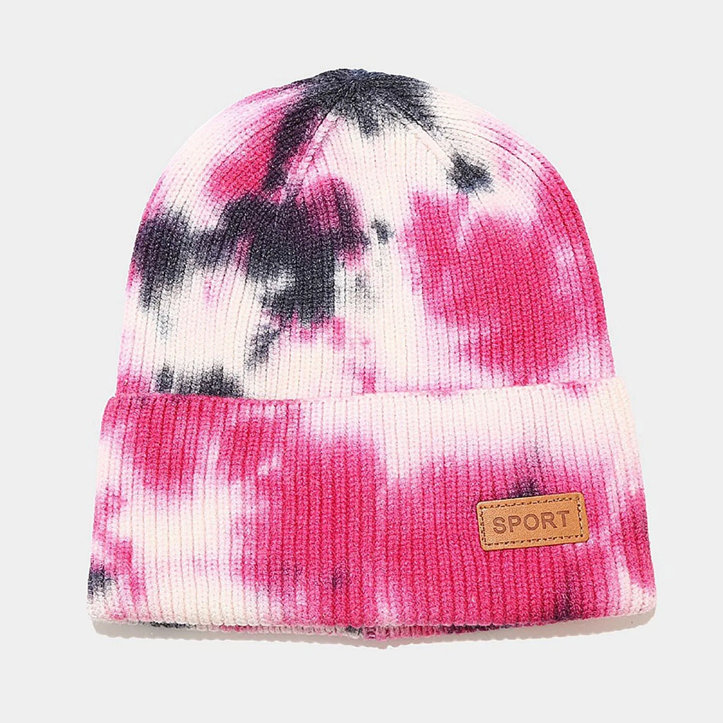 Winter Hats for Men Women Hat Warm Cable Knit Tie Dye Hats Soft Stretch Thick Cute Knitted Cap for Cold Weather Hats