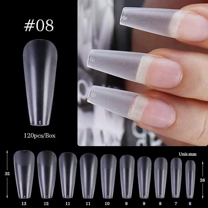 Press on Nail Art False Nails Fake Nails Coffin Gel Nails Extension System Full Cover Short Nail Soft Gel Tips Accessories Tool