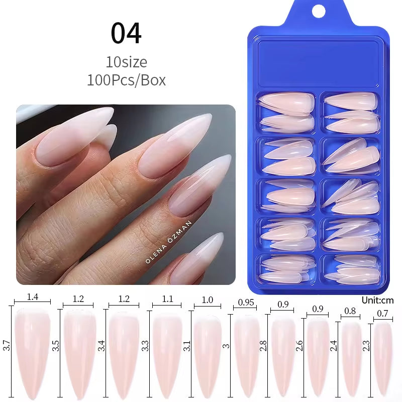 Press on Nail Art False Nails Fake Nails Coffin Gel Nails Extension System Full Cover Short Nail Soft Gel Tips Accessories Tool