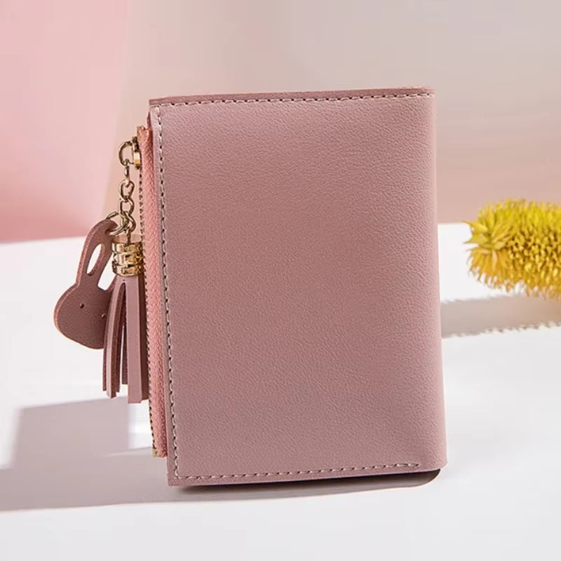 2024 New Women'S Wallet PU Leather Women'S Wallet Made of Leather Women Purses Card Holder Foldable Portable Lady Coin Purses