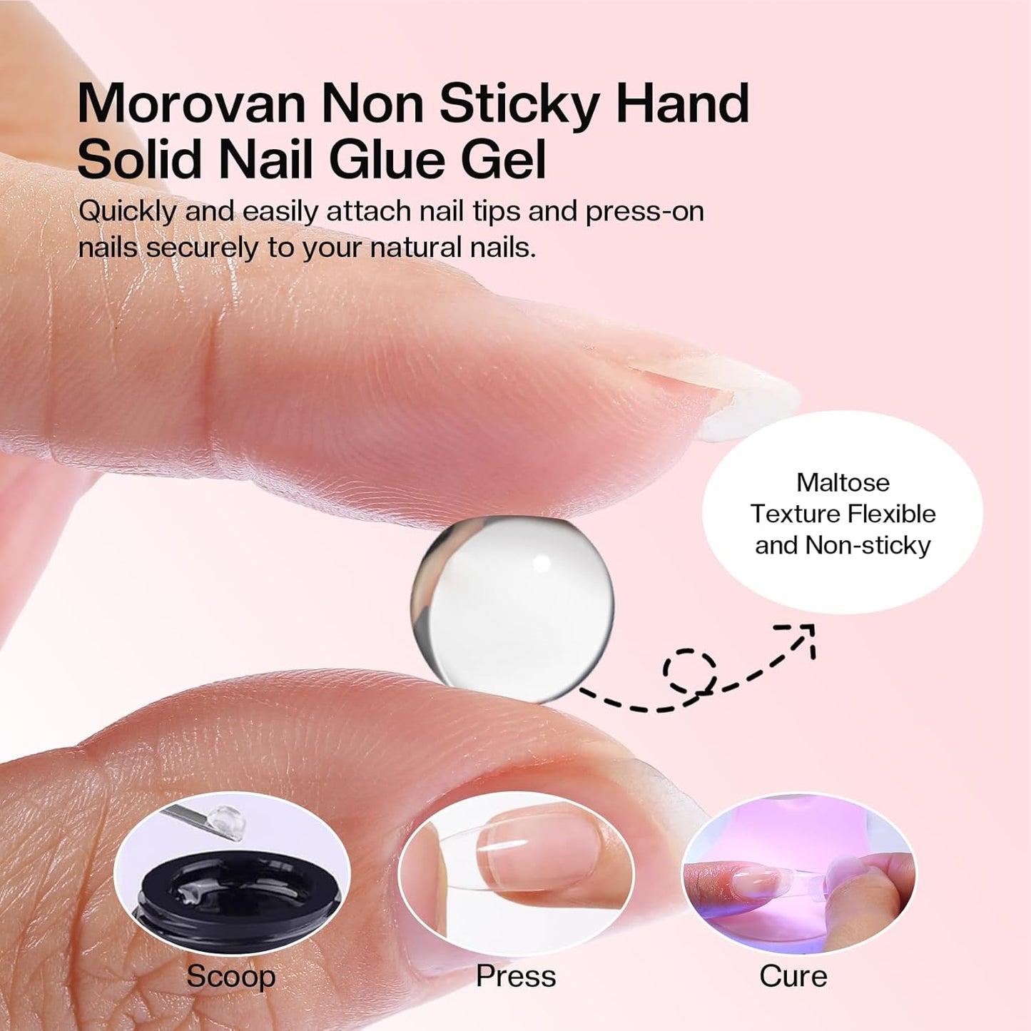 Solid Gel Nail Glue: 15G Solid Nail Glue Gel for Press Ons Clear Gel Strong U V Nail Glue for Acrylic Nails Tip Nail Extension Gel Nail Charm Glue - Need U V Light Cured