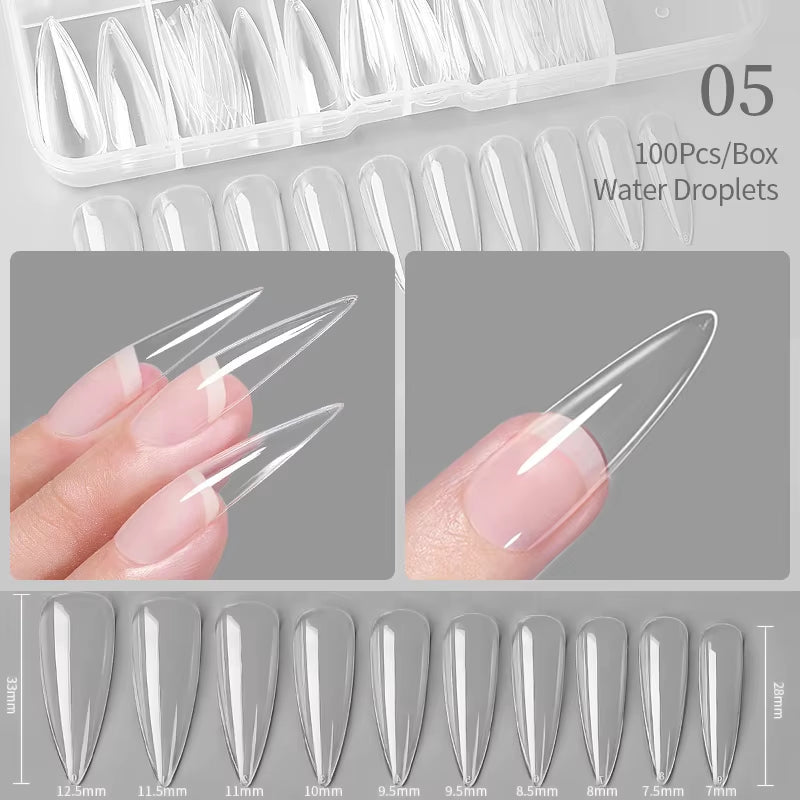 Press on Nail Art False Nails Fake Nails Coffin Gel Nails Extension System Full Cover Short Nail Soft Gel Tips Accessories Tool