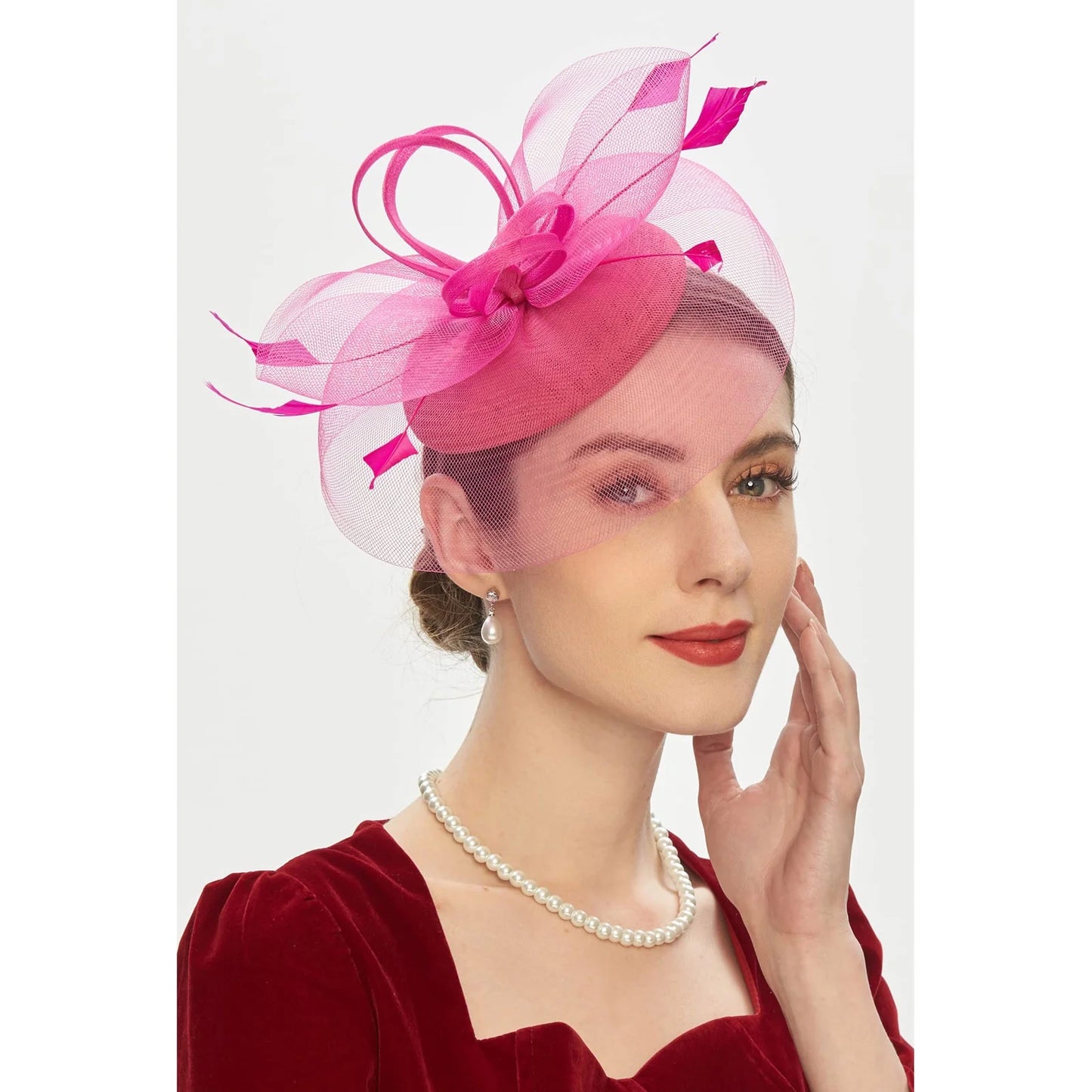 Headbands for Women Tea Party Fascinator Kentuckys Derbys Hat Fascinator Pillbox Hat Headband for Gold