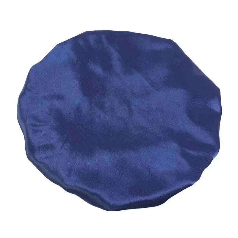 2Pcs Set Large Satin Bonnet Silk Night Sleeping Cap Long Satin Bonnet with Head Tie Band Bonnet Edge Wrap for Women Hair